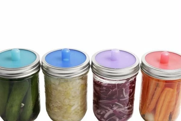 Masontops Wide Mouth Fermentation Pickle Pipes - Set Of 4 3 Masontops Wide Mouth Fermentation Pickle Pipes - Set Of 4