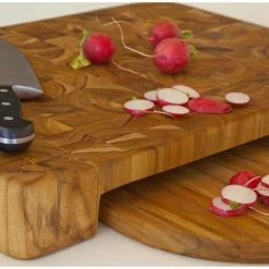 TeakHaus End Grain Butcher Block W/Hand Grip + Bowl Cut Out (Rectangle) | 20" X 14" X 2.5" 8 TeakHaus End Grain Butcher Block W/Hand Grip + Bowl Cut Out (Rectangle) | 20" X 14" X 2.5" -Outlet Utensils Store proteak cutting board bowl cutout 601 popup
