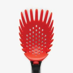 Dreamfarm Holey Spadle Slotted Spoon/Ladle | Red -Outlet Utensils Store red holey spaddle 4