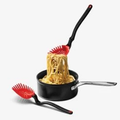 Dreamfarm Holey Spadle Slotted Spoon/Ladle | Red -Outlet Utensils Store red holey spadle 3