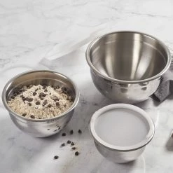 Le Creuset Nested Stainless Steel Mixing Bowls (Set Of 3) -Outlet Utensils Store rs11855 mixingbowls 2