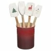 Le Creuset 5-Piece Craft Series Utensil Set With Crock | Noel -Outlet Utensils Store rs17733 holidaytools