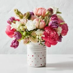 Le Creuset L'Amour 1 Qt. Utensil Crock With Heart Applique | White -Outlet Utensils Store rs18312 221017 lecreuset lamourutensilcrock sq ret