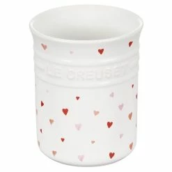 Le Creuset L'Amour 1 Qt. Utensil Crock With Heart Applique | White