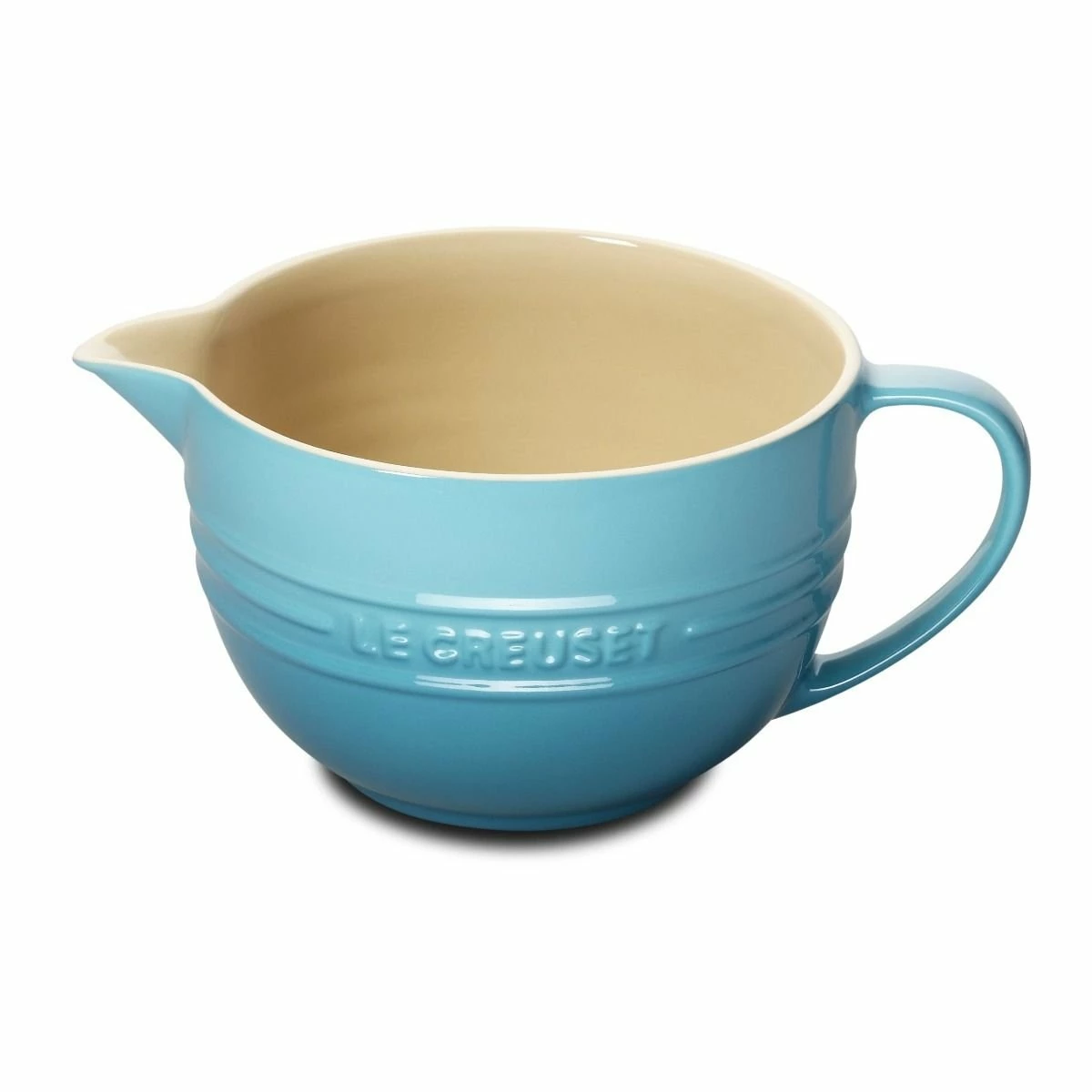 Le Creuset 2 Qt. Stoneware Batter Bowl | Caribbean Blue 3 Le Creuset 2 Qt. Stoneware Batter Bowl | Caribbean Blue