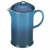 Le Creuset 34oz Stoneware Ceramic French Press | Marseille Blue