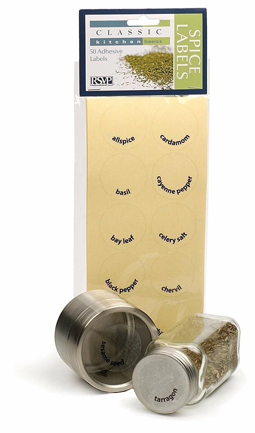 RSVP International RSVP Round Spice Label Set 3 RSVP International RSVP Round Spice Label Set