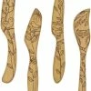 Talisman Designs 7" Beechwood Cheese Knife Set (4 Pieces) -Outlet Utensils Store talisman designs laser etched cheese spreader set of 4 2301 compressed