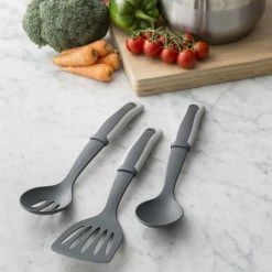 Typhoon Living Collection Nylon Solid Spoon | Two Tone Grey -Outlet Utensils Store typhoon livingutensils twotonenylon