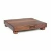 John Boos Walnut Cutting Board With Wooden Bun Feet - 12" -Outlet Utensils Store wal b12s h 1