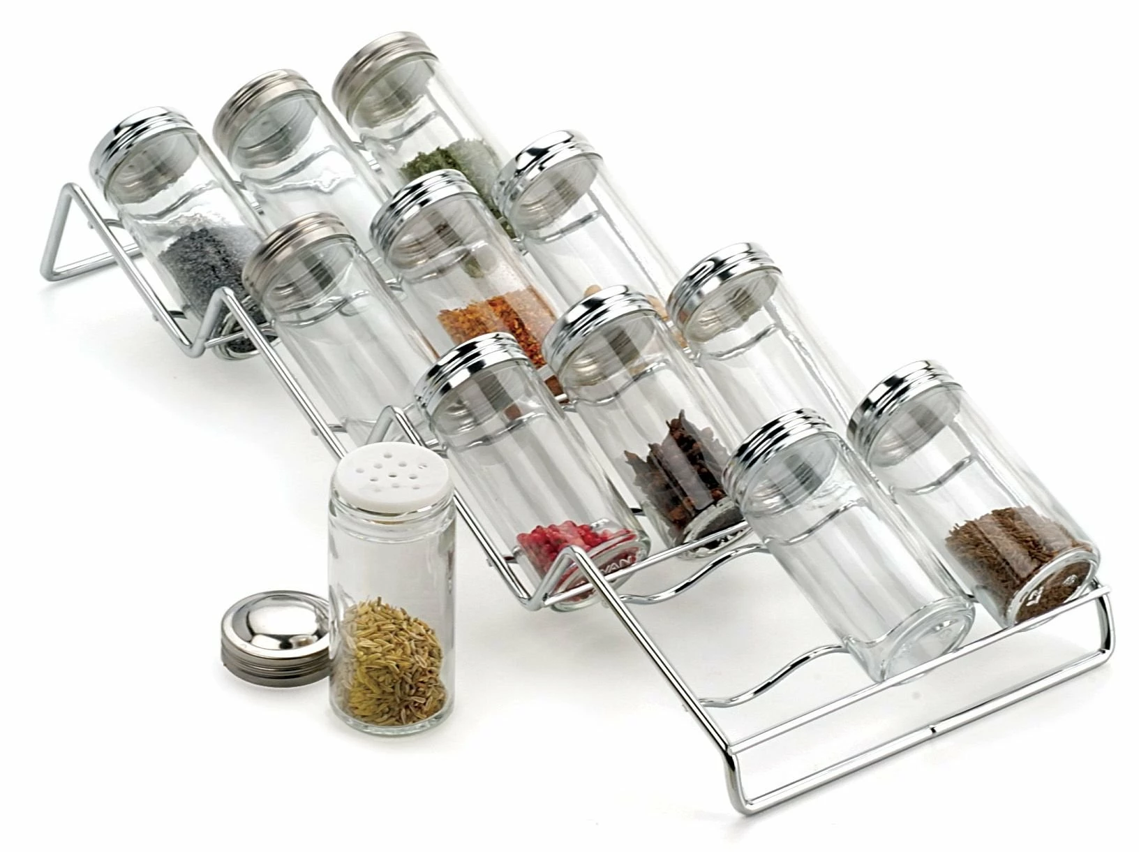 RSVP International In-Drawer Spice Rack Set - Chromed Steel Wire 3 RSVP International In-Drawer Spice Rack Set - Chromed Steel Wire