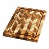 TeakHaus Herringbone End-Grain Cutting/Serving Board (Rectangle) | 18" X 14" X .9" -Outlet Utensils Store ymherkey